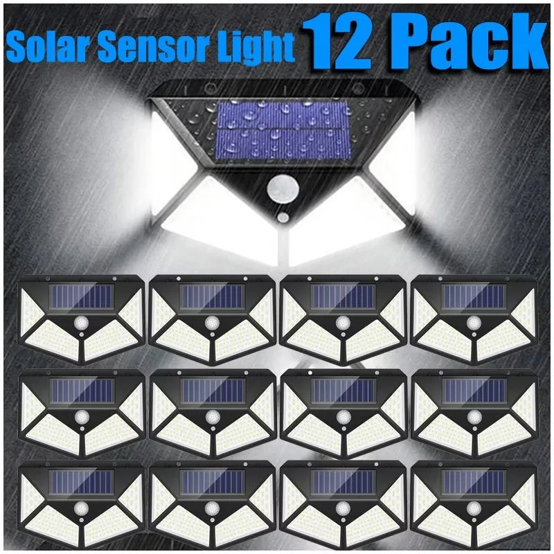 New Upgrade Solar Street Light 8/12/6/4/2/1Pcs Outdoor Solar Wall Lamp PIR Motion Sensor Powered Sunlight for Garden Courtyard