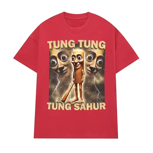 Fun Baseball Bat Fans T-Shirt Men'S and Women'S Fashionable Style Humorous T-Shirt Neutral Summer round Neck Oversized Polyester