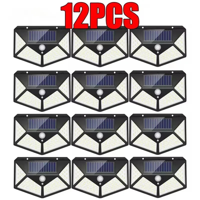 New Upgrade Solar Street Light 8/12/6/4/2/1Pcs Outdoor Solar Wall Lamp PIR Motion Sensor Powered Sunlight for Garden Courtyard