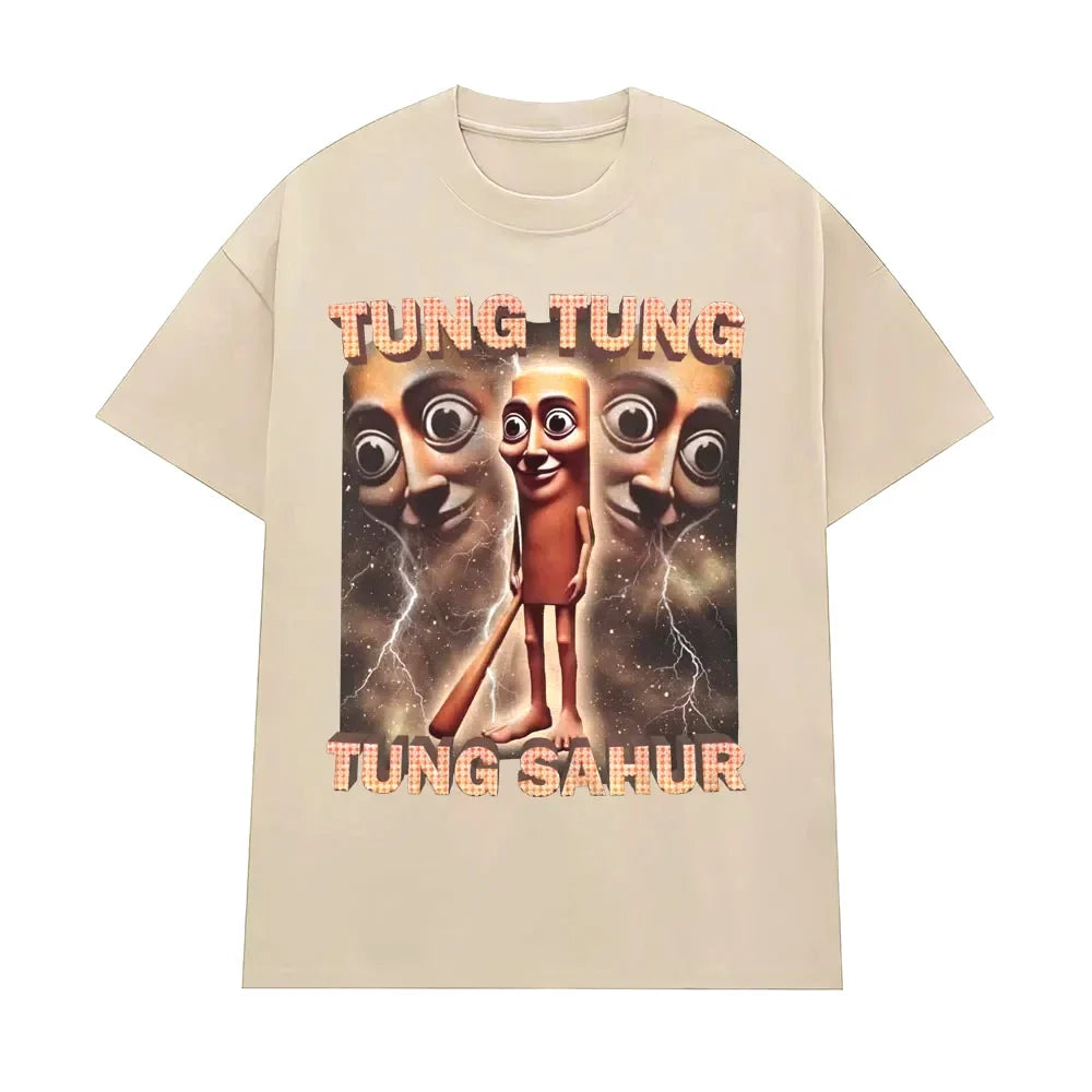 Fun Baseball Bat Fans T-Shirt Men'S and Women'S Fashionable Style Humorous T-Shirt Neutral Summer round Neck Oversized Polyester
