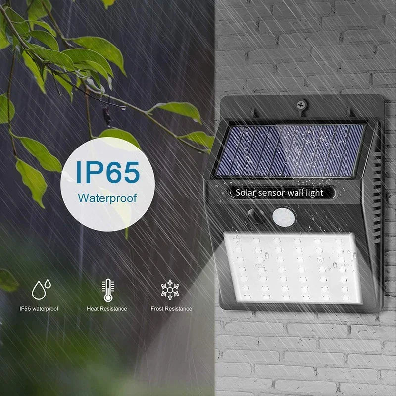 LED Solar Motion Sensor Wall Light 1/2/4PCS Outdoor Solar Powered Lights for Yard Garden Fence Garage Waterproof Street Lamp