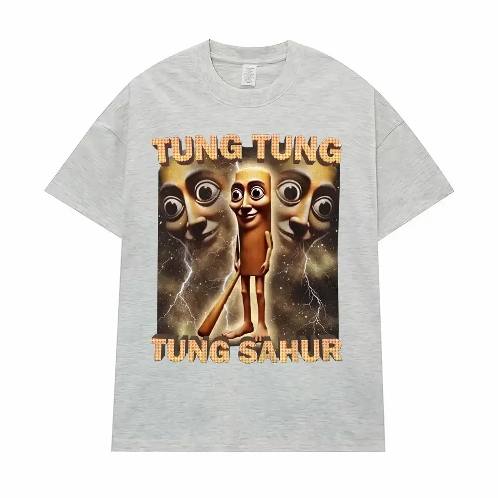 Fun Baseball Bat Fans T-Shirt Men'S and Women'S Fashionable Style Humorous T-Shirt Neutral Summer round Neck Oversized Polyester